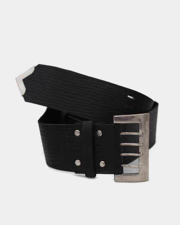 Roxy black wide belt - front view