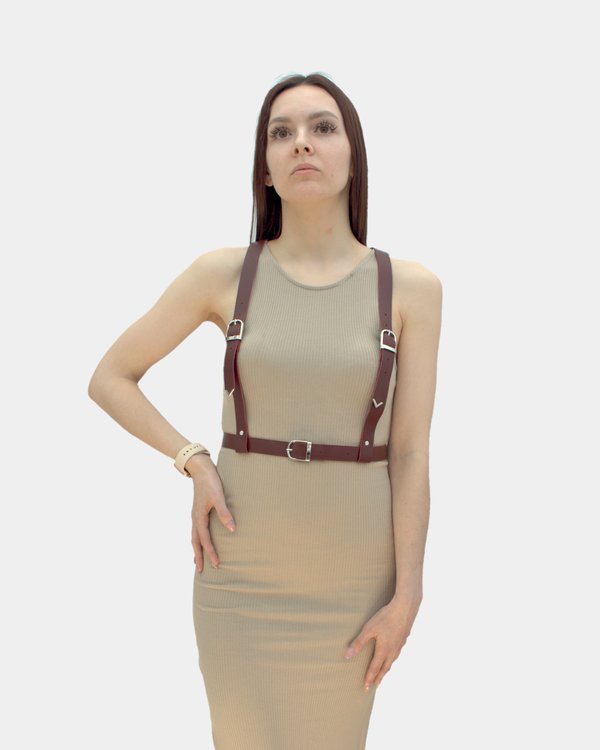 Olivia Cherry Women's Harness - Front View