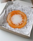 Подстаканник из эпоксидной смолы Апельсин - в коробке