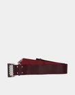 Roxy cherry wide leather belt - front view