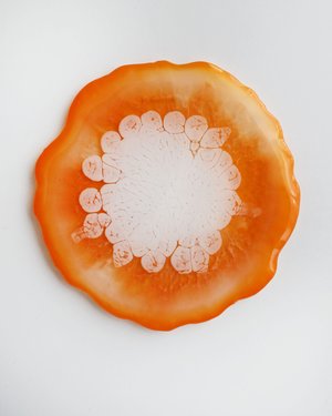 Подставка из смолы Апельсин - вид сверху