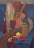 Картина современного художника Натальи Ротовой "Натюрморт с гитарой"