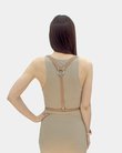 Elizabeth Reversible Beige and Red Women's Harness - Back View
